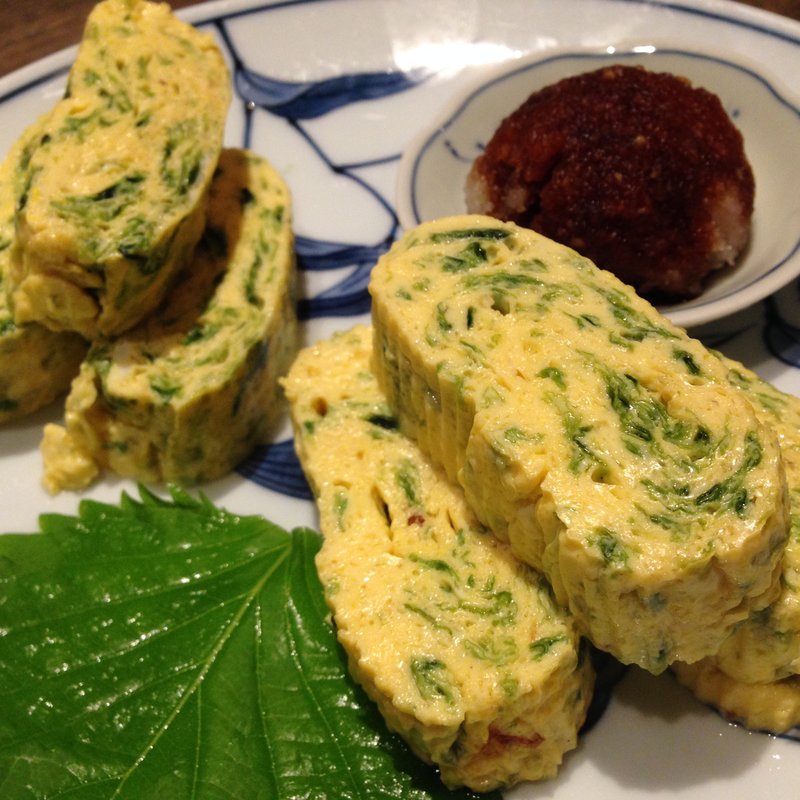 アオサ入だし巻卵(まりも亭 離れ座敷)