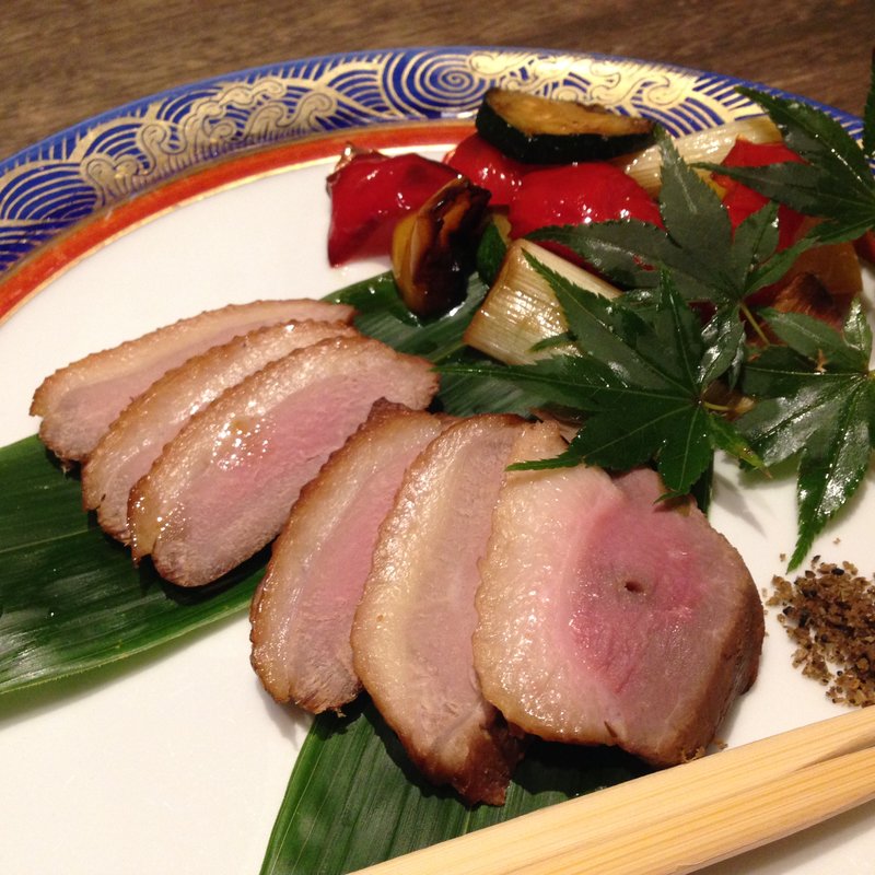 河内鴨の薫製タタキ(まりも亭 離れ座敷)