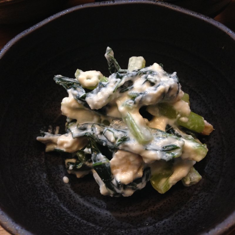 小松菜の白和え(韋駄天 （いだてん）)