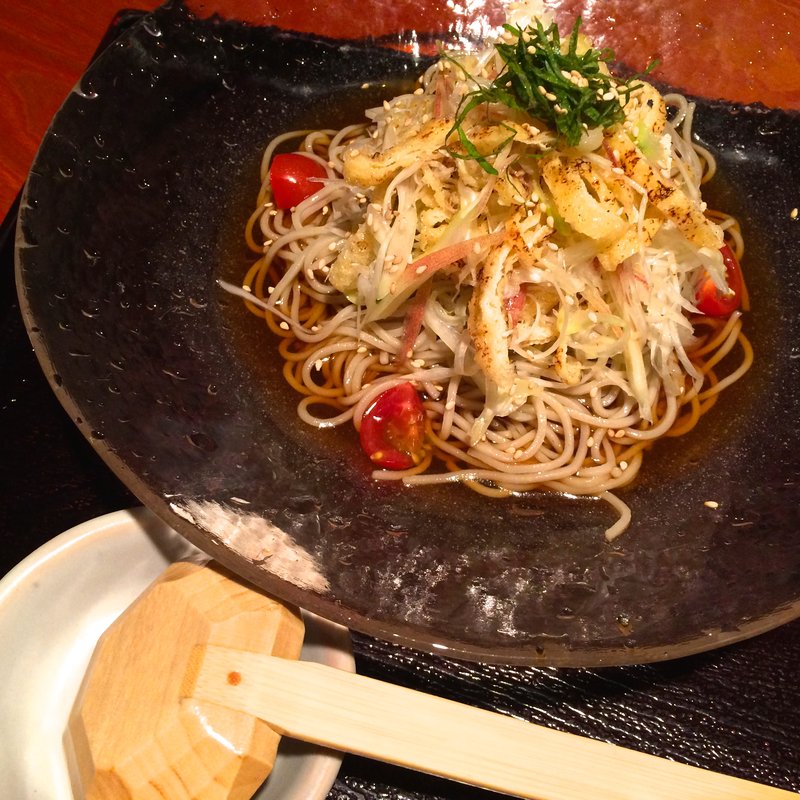 香味野菜のきつねそば(鳥元 新宿西口店)