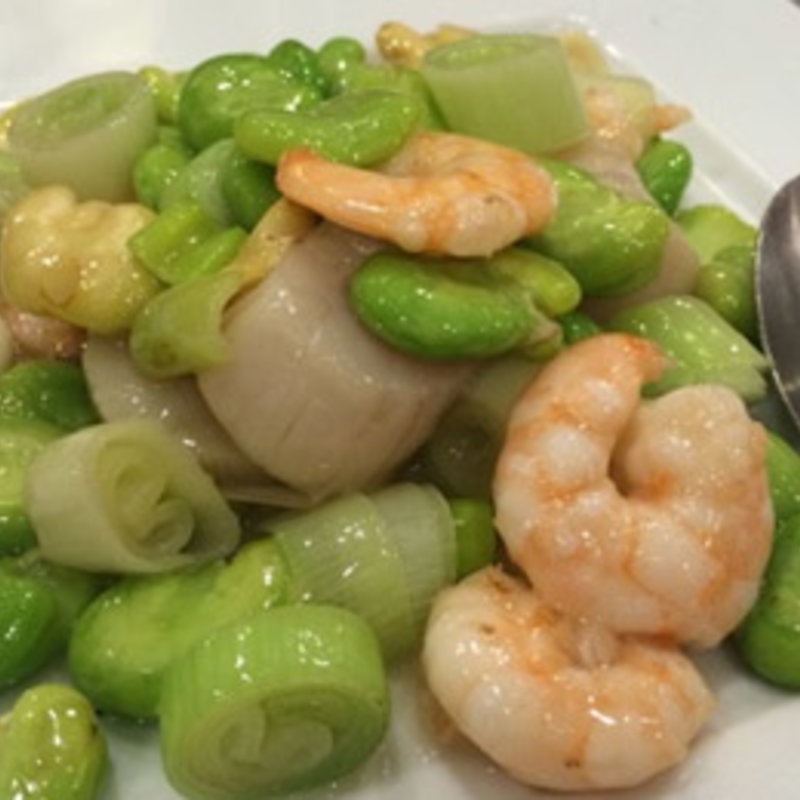 帆立と海老と空豆の塩炒め(一楽 （イチラク）)