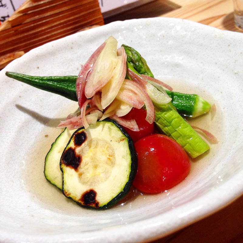 夏野菜の焼き浸し(プラットスタンド酛)