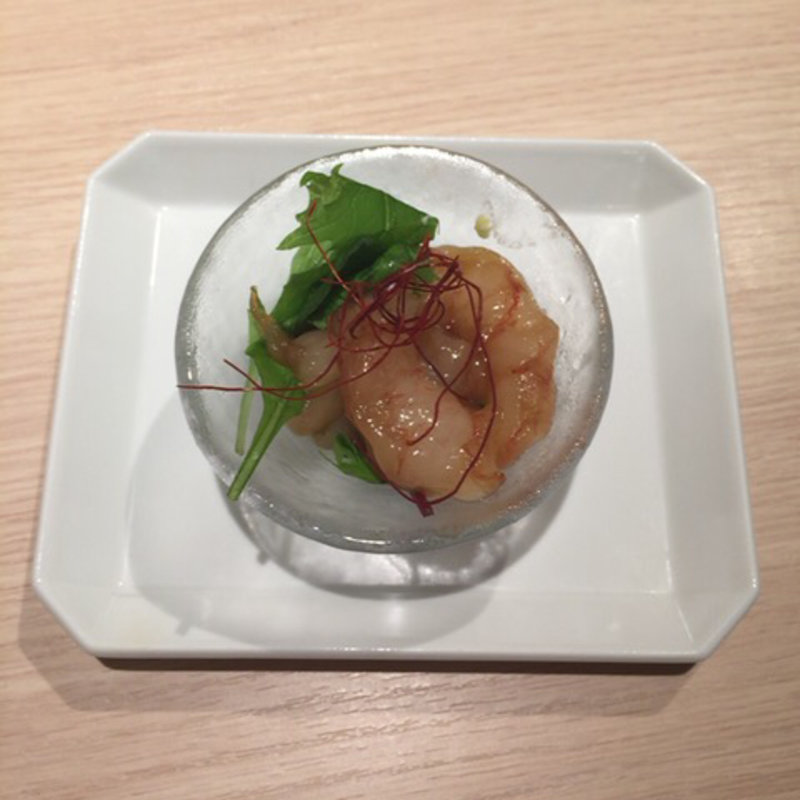 プリプリ赤えびとパクチーのオリエンタル(七海の幸 鮨陽)