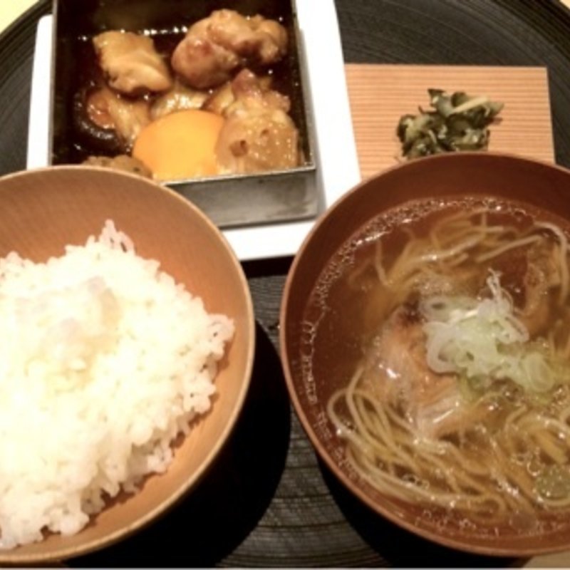 ランチ（大山鶏すきやき×三元豚角煮　支那そば）(茶洒 金田中)