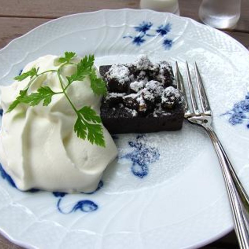 ガトーショコラとアイスコーヒーのケーキセット(松原庵)