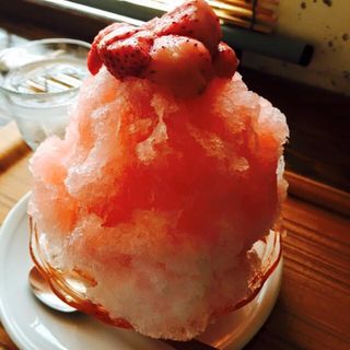 かき氷（いちご）(日本茶カフェ 一日)