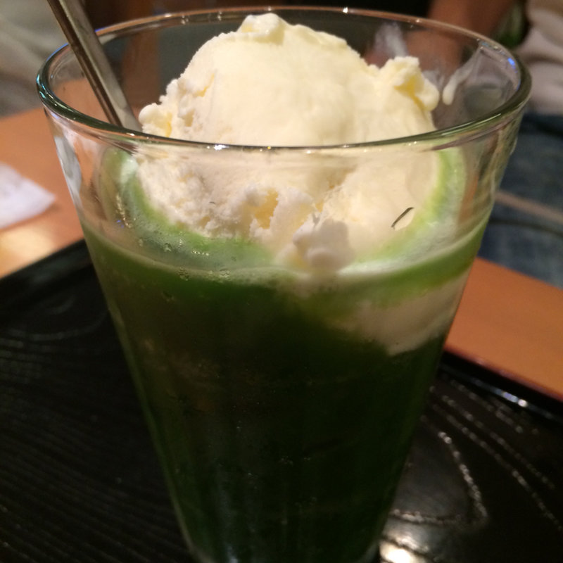 抹茶クリームソーダ(松崎煎餅 お茶席 )