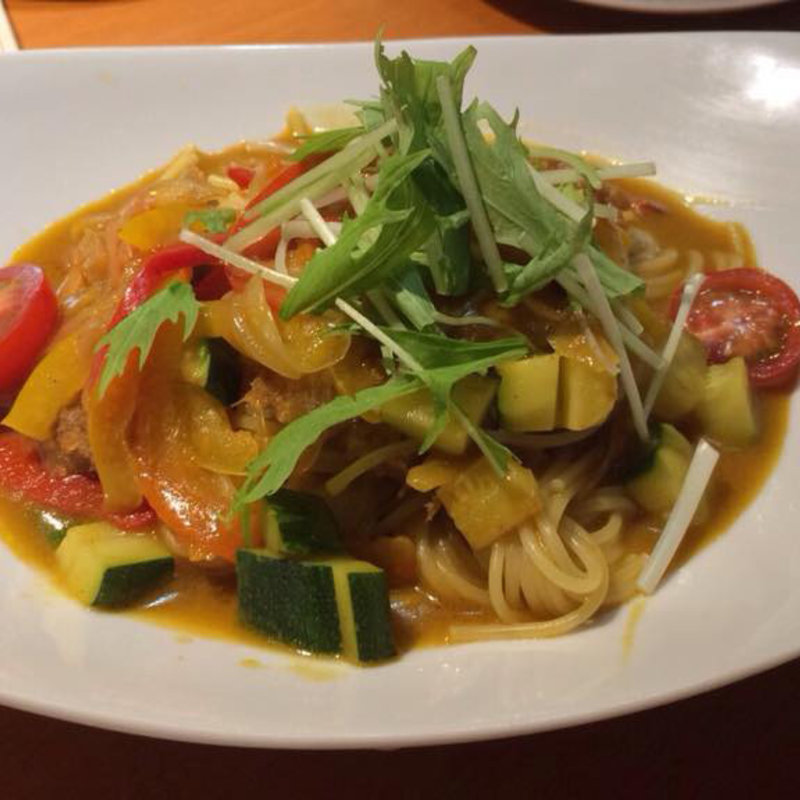 夏野菜のカレーソースパスタ(オランダ屋　奈良店)