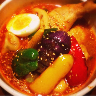チキンと野菜のスープカレー(シャンティ 原宿店)
