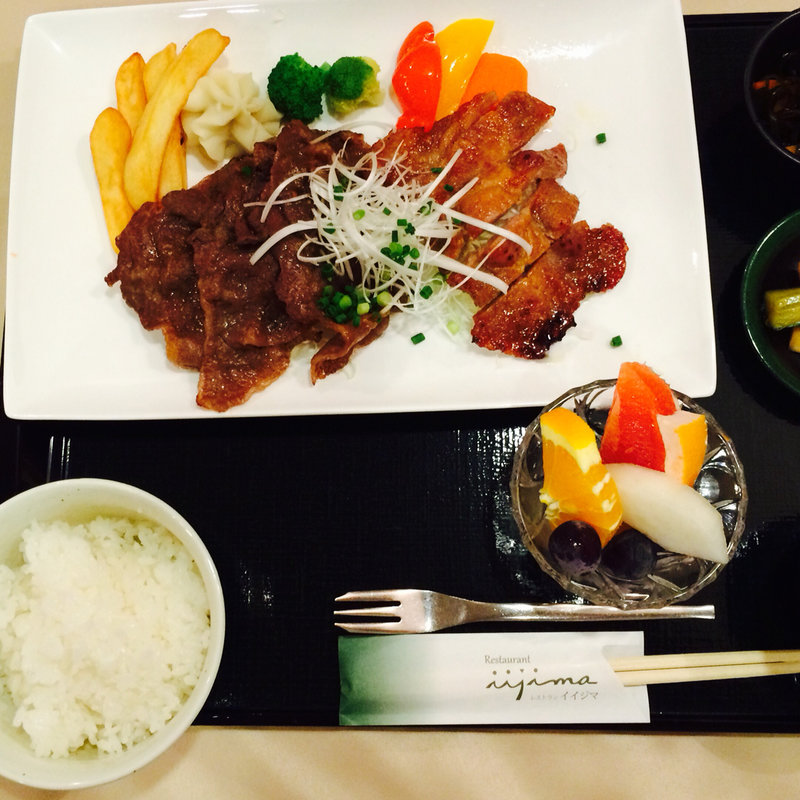 常陸牛とローズポーク御膳(イイジマ)