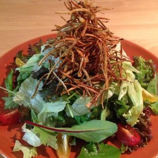 カリカリごぼうとたっぷり葉野菜のサラダ(サンテカフェ （3teCafe）)