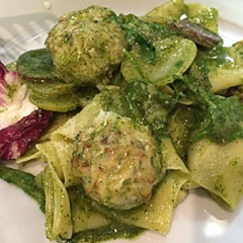 自家製ポルケッタ入 ジェノベーゼソースの幅広パスタ(イタリア食堂 BelTempo (ベルテンポ ))