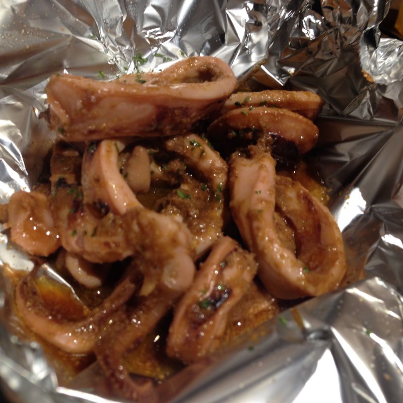 スルメイカの肝焼き(かき殻荘 )