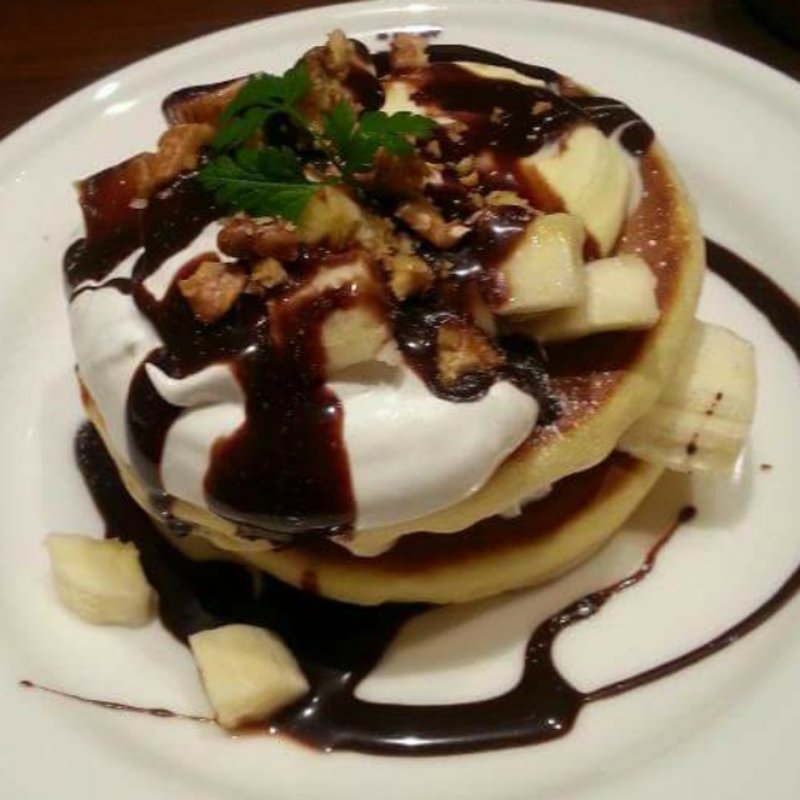 ホットケーキ バナナとチョコレート(33+サーティーサード珈琲)