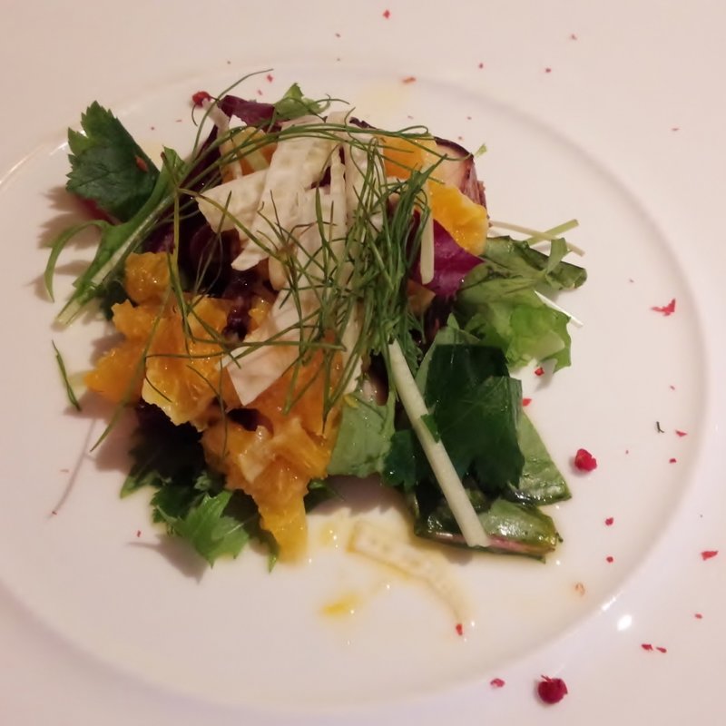 タコのテリーヌ　オレンジのコンポートとフェンネルのサラダ(アマルフィイ・カステッロ （Amalfi CASTELLO）)