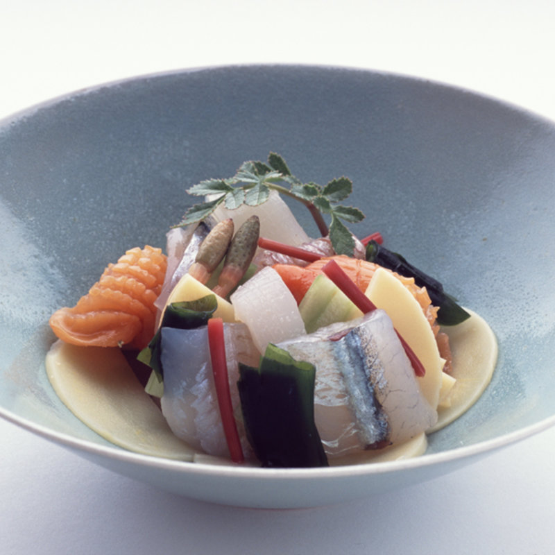 つくしと季節魚の盛り合わせ(花懐石ふる林)