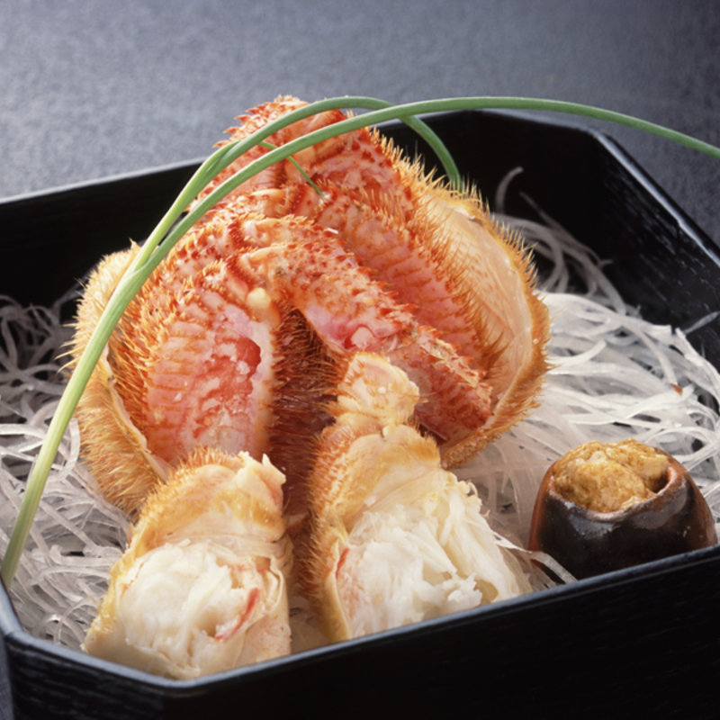 毛ガニの蒸し焼き(花懐石ふる林)