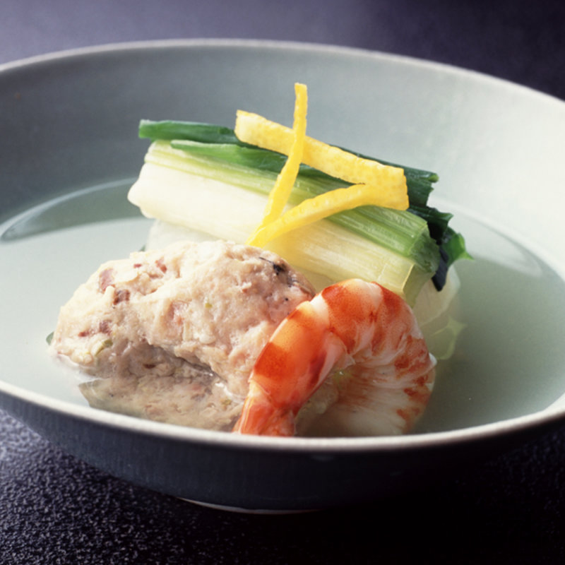 菜っ葉とつみ添え(花懐石ふる林)