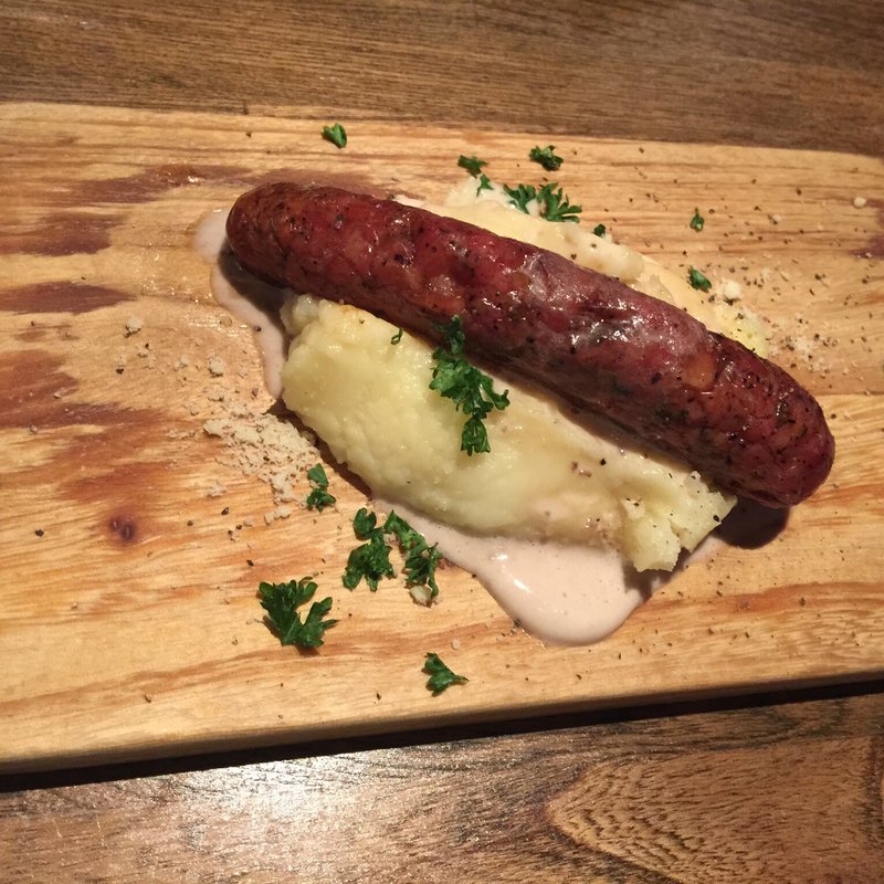 古代豚の自家製サルシッチャ&マッシュポテト(ハナファーム キッチン （Hanafarm Kitchen）)