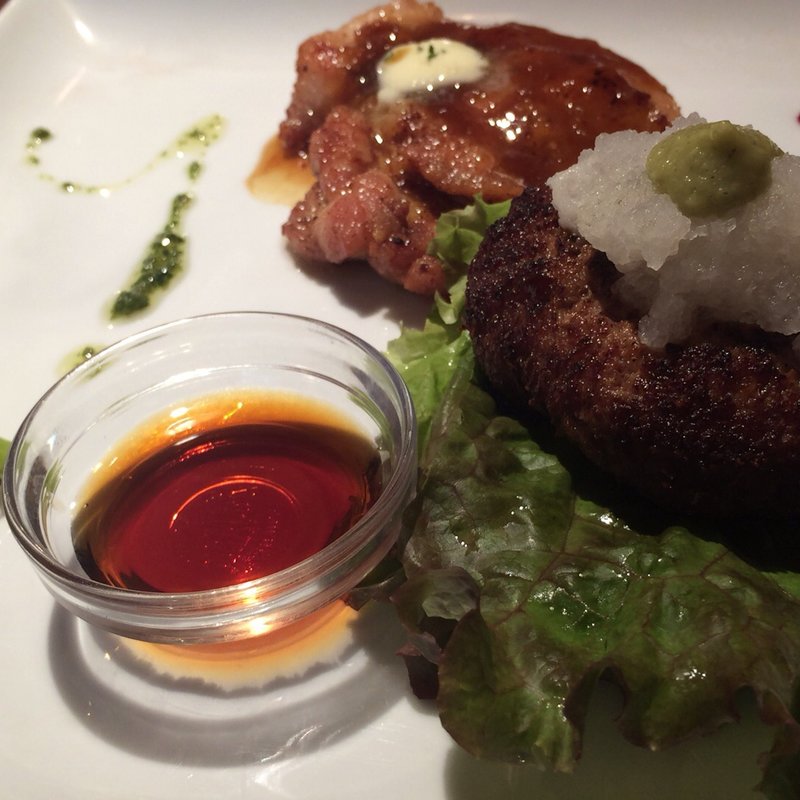 和風ハンバーグとガリバタチキン(キッチン ハセガワ （Kitchen Hasegawa）)