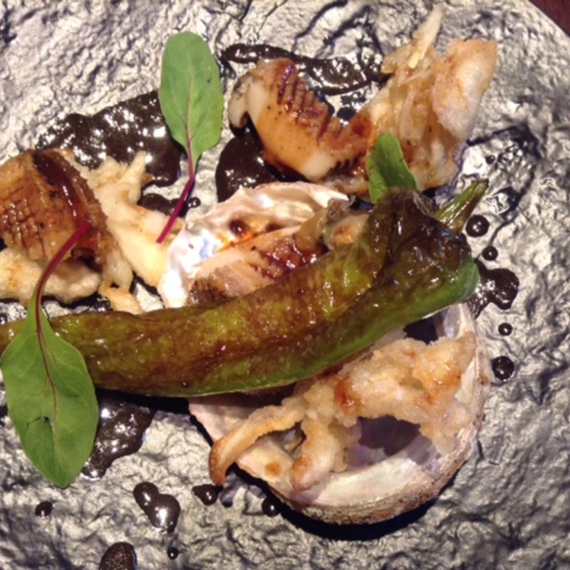 活けアワビの丸ごとステーキ(俺のフレンチ・イタリアン 松竹芸能 角座広場)