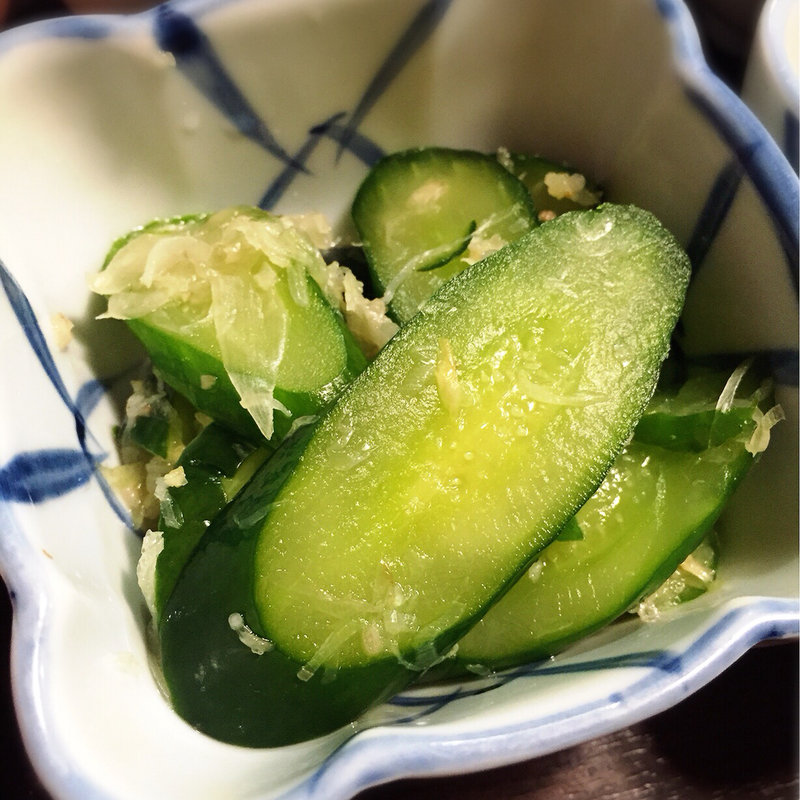 みょうがきゅうり(立呑み晩杯屋 武蔵小山本店)