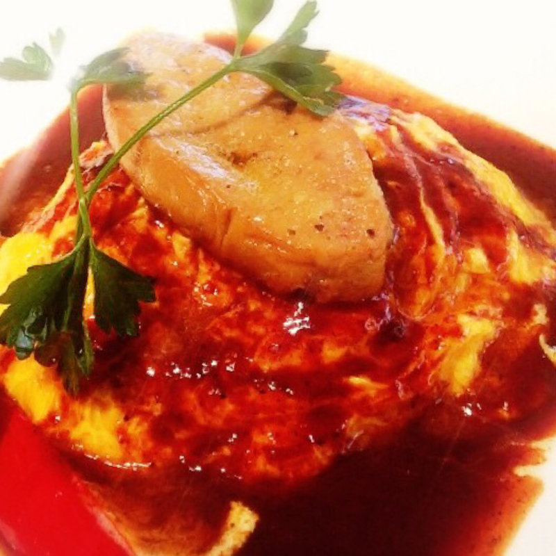 フォアグラのせ　贅沢 ふわとろオムライス～自家製デミグラスソース～(アンディカフェ （Andy Cafe）)