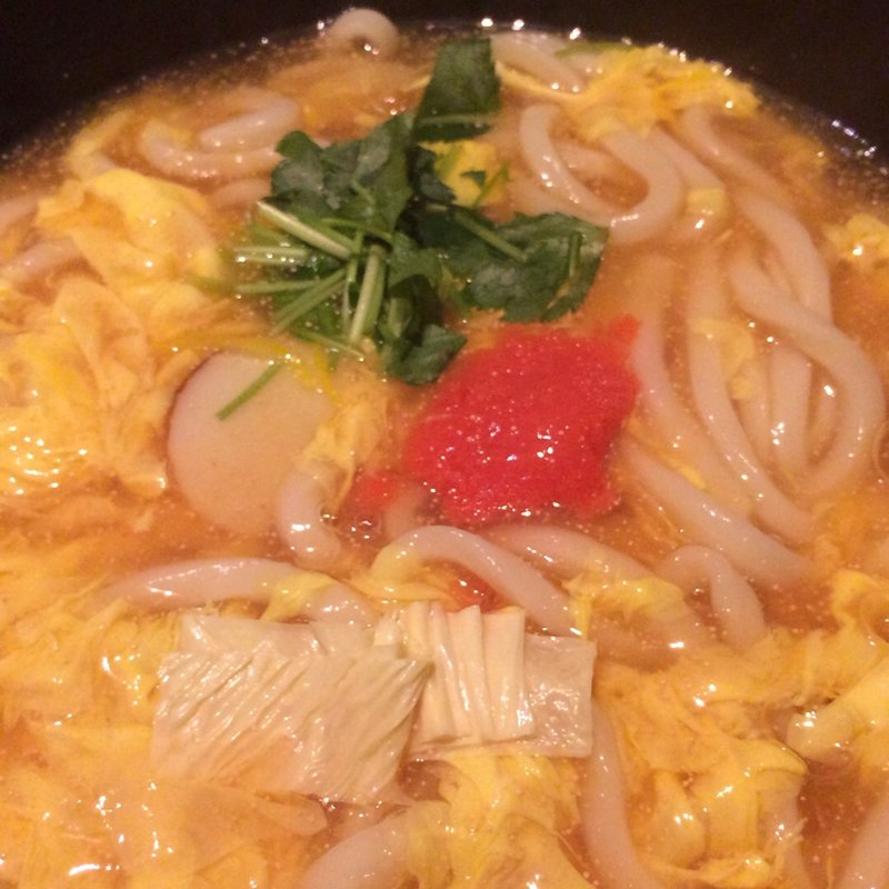 明太あんかけたまごおうどん(麺匠の心つくし つるとんたん 新宿店)