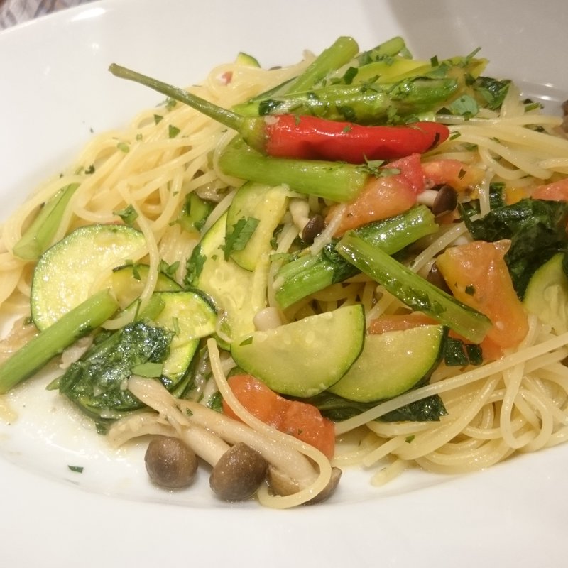 5種野菜のペペロンチーノパスタ(ペッシェドーロ イオンモール幕張新都心店 )