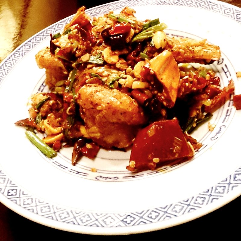 エビの四川風炒め(龍宮楼)