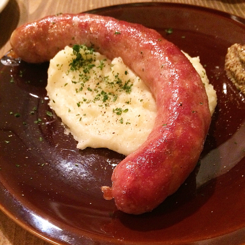 自家製ソーセージじゃがいもピューレ添え(ekaki （エカキ）)