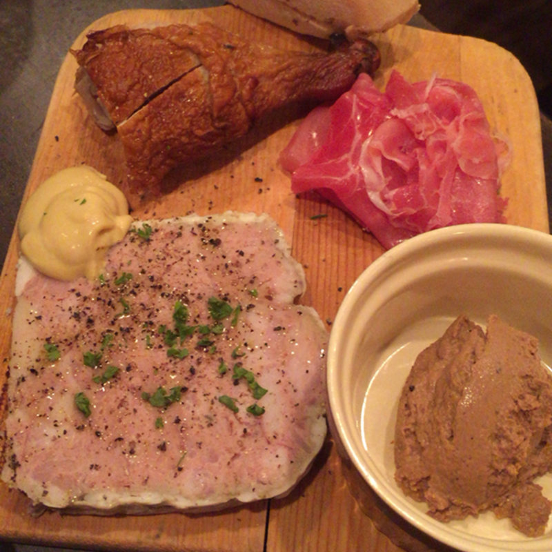 鶏レバーのパテ(バゲット付き)(串焼き わか 瓢)