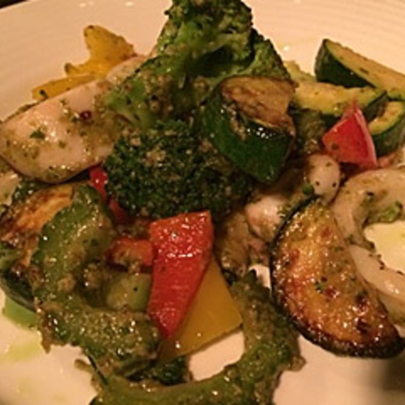 烏賊と野菜のジェノベーゼソース(夢酒 ダイニングバームッシュ藤沢店)