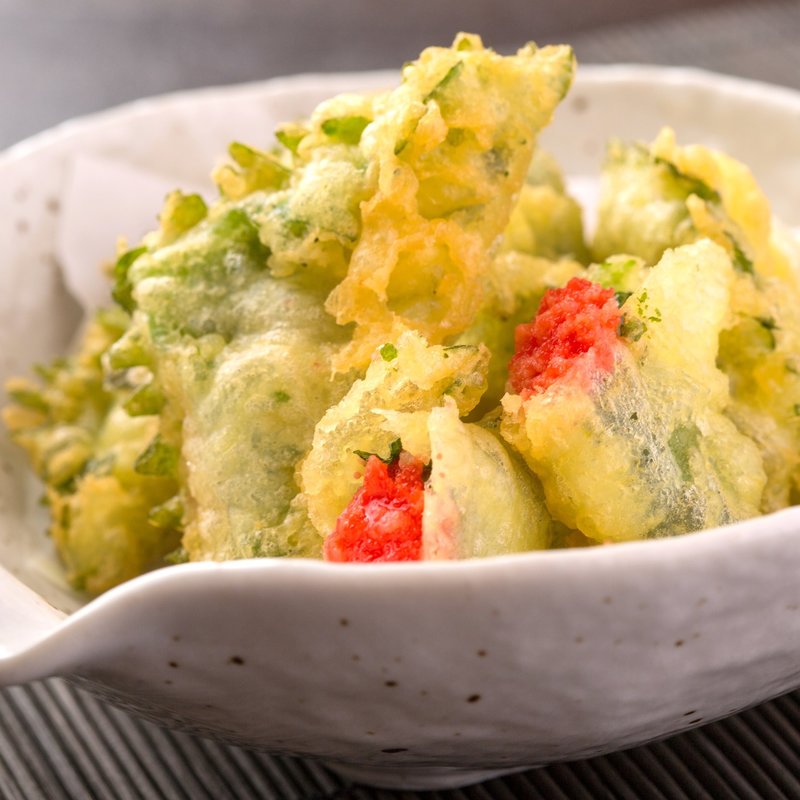 博多名物明太子の紫蘇巻き天ぷら(柚月 千葉駅前店 （yuzuki）)