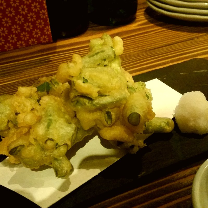 ネギのかき揚げ(もつ吉 本店)