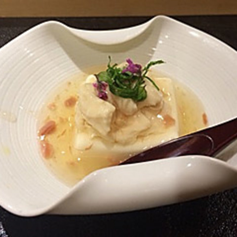 チーズ豆腐 湯葉の酒盗あんかけ(京のおばんざいと握り寿司 宵山むらさき)