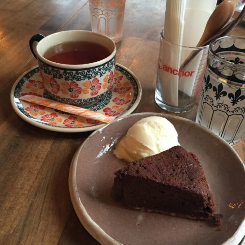 手作りガトーショコラ(ボナルーカフェ)