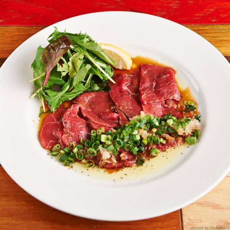 ダチョウのカルパッチョ(千葉っ子ダイニング ペコリ)