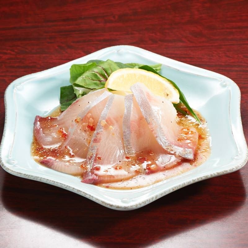 カンパチのカルパッチョ(千葉っ子ダイニング ペコリ)