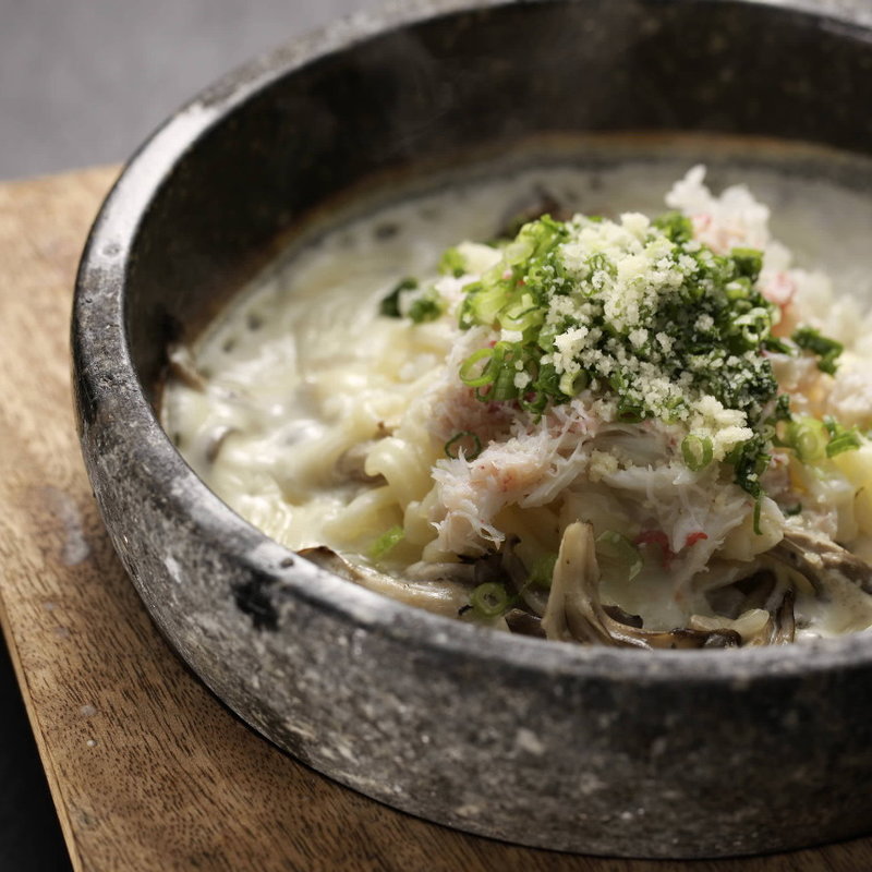 ズワイガニと茸のチーズリゾット(音波 （おとは）)