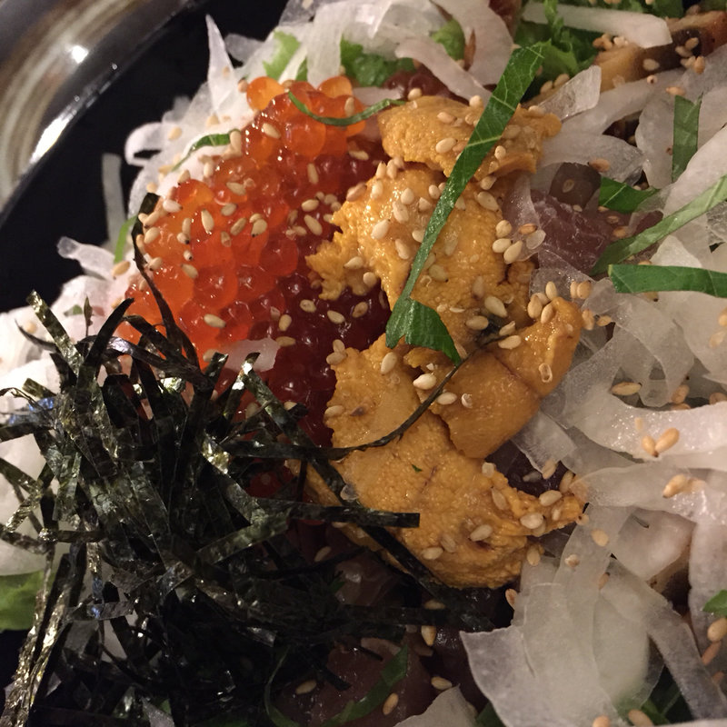 海鮮ひつまぶしサラダ(魚屋がぶ)