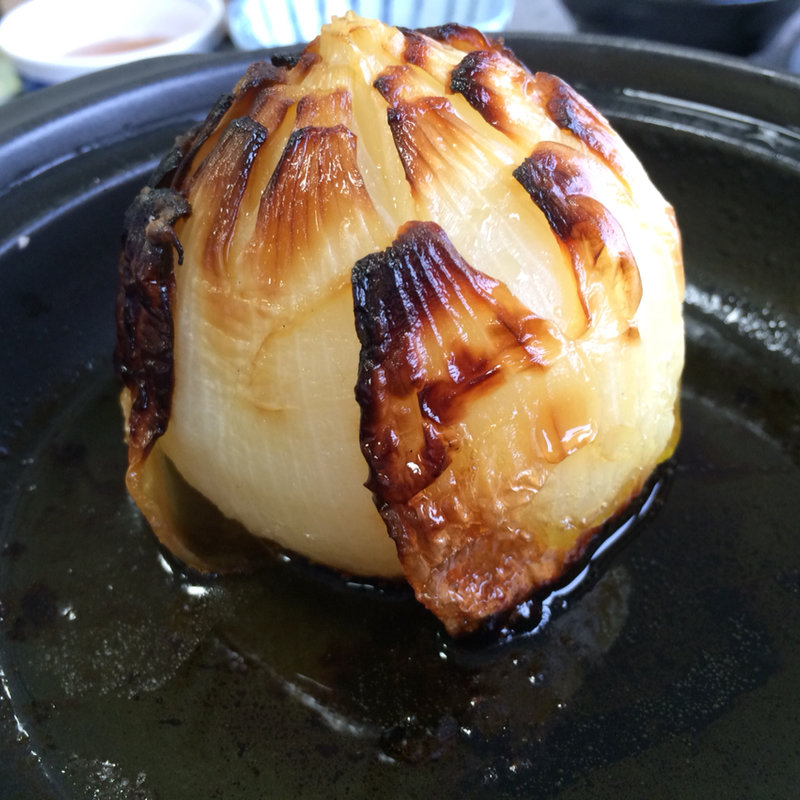 『淡路島たまねぎ』島のうま玉〜淡路牛肉みそ添え〜(絶景レストラン  うずの丘)