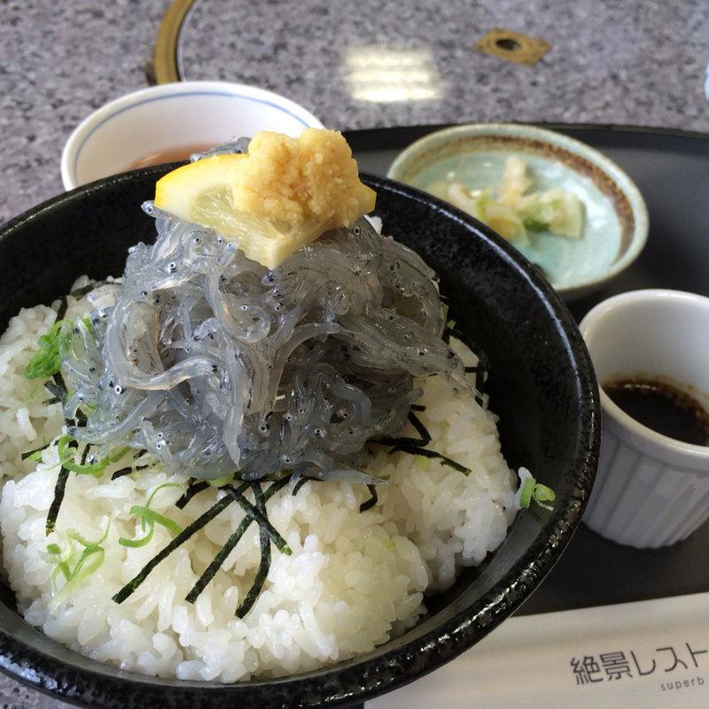 淡路島の生しらす味めぐり丼  ガッツリ盛(絶景レストラン  うずの丘)