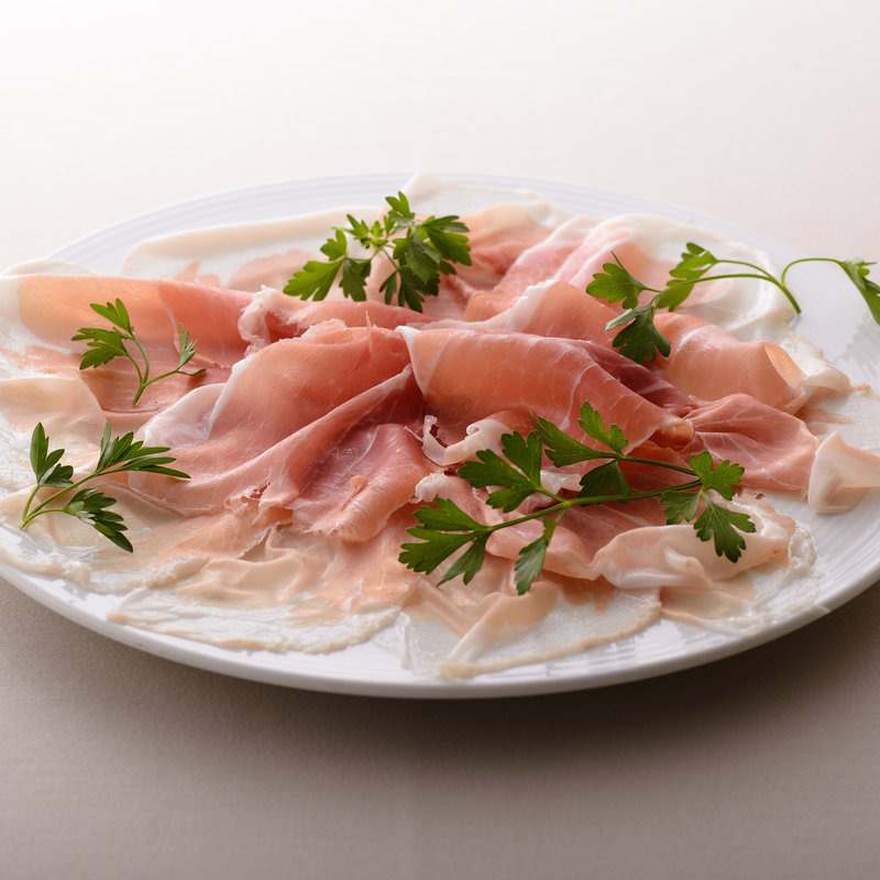 24ヶ月熟成の生ハム“ピオトジーニ”のアッフェッターティ(リストランテ イル バンビナッチョ)