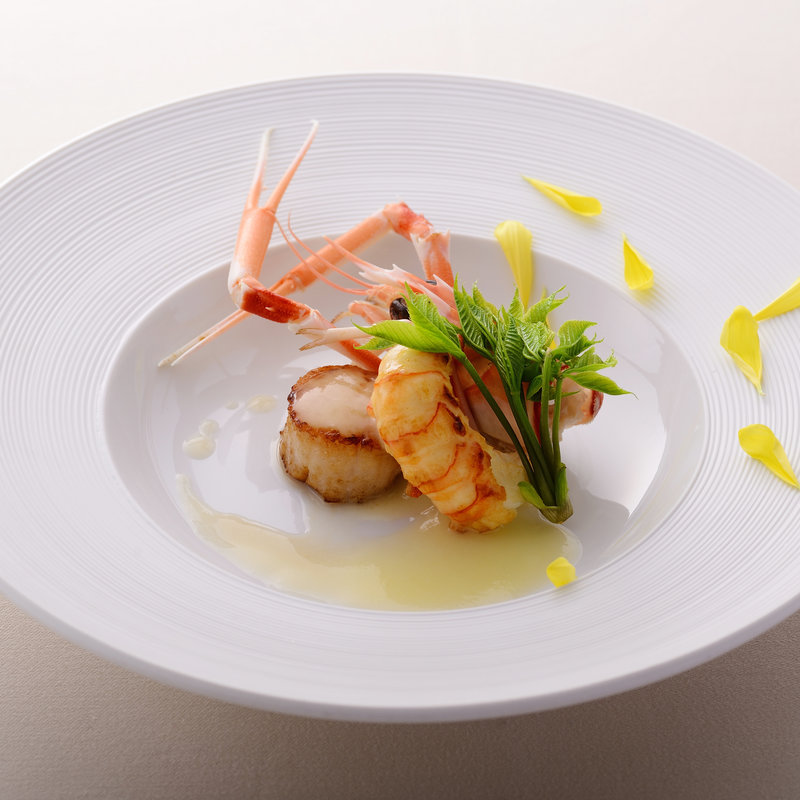 手長海老とホタテのグリル(リストランテ イル バンビナッチョ)