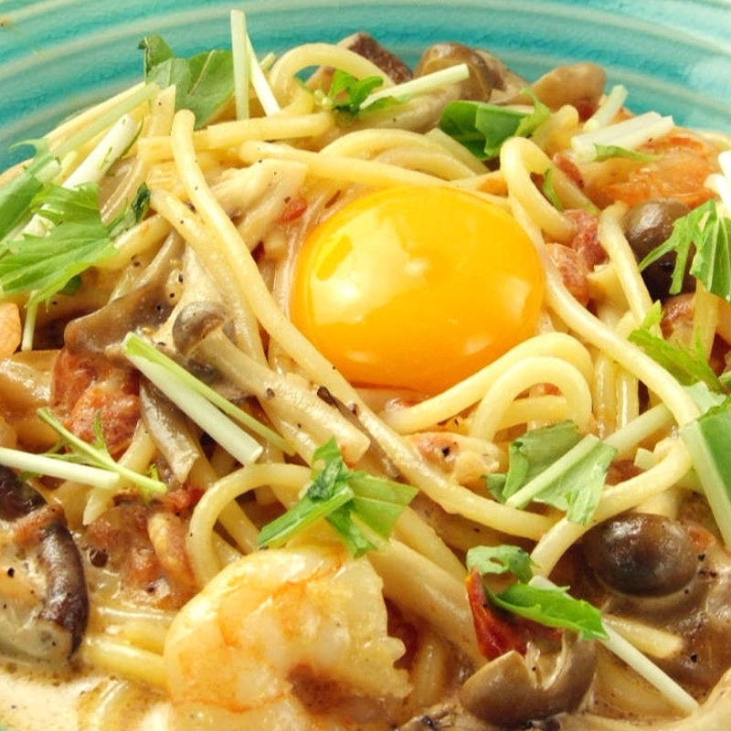 海老ときのこのクリームパスタ(6sense千葉駅前店)