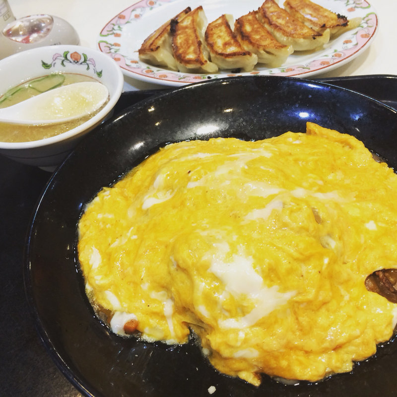 カレー天津飯（餃子セット）(餃子の王将 池袋東口店)
