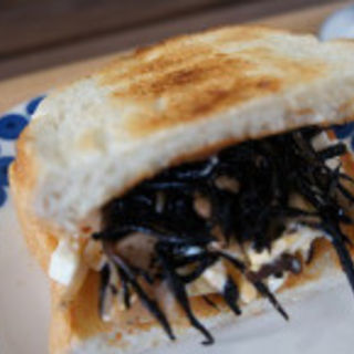 山食サンドイッチのブランチセット(高波カフェ)