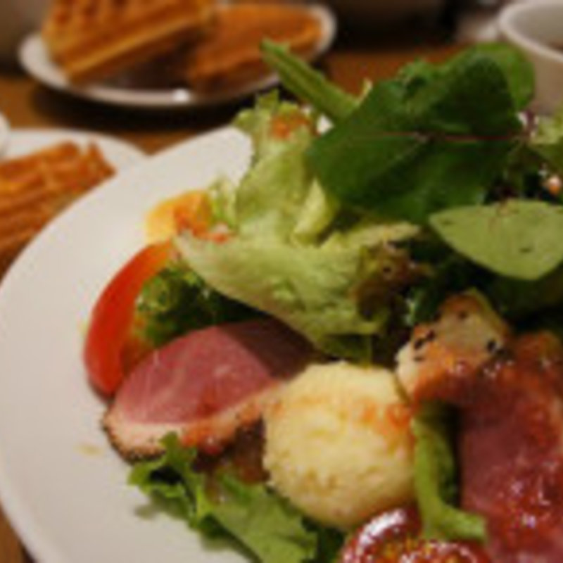 季節のサラダプレート（鴨のサラダ）(マザーリーフ・ティースタイル 阪急西宮ガーデンズ店)