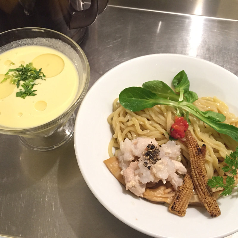 ベジつけ麺 冷製コーン(麺や庄の gotsubo)